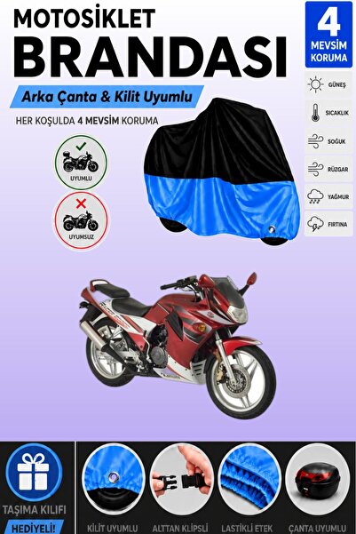 Cemku Double Black Top - Blue Bottom, Rear Bag Compatible Kanuni Racer 200 Mo...