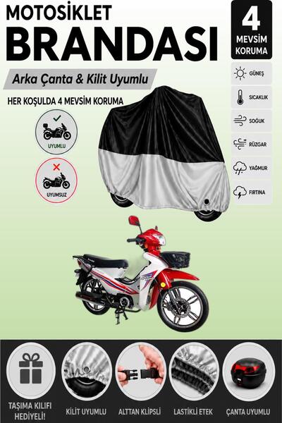 Cemku Double Black Top - Gray Bottom, Rear Bag Compatible Motolux Africa King...