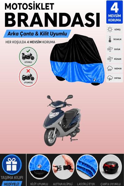 Cemku Double Black Top - Blue Bottom, Rear Bag Compatible Mondial 100 Nt Turq...