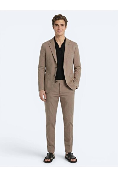 Kip Mink Comfort Fit Cotton Blend Suit