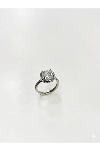 Mestore 4-Prong Princess Model Baguette Stone Ring