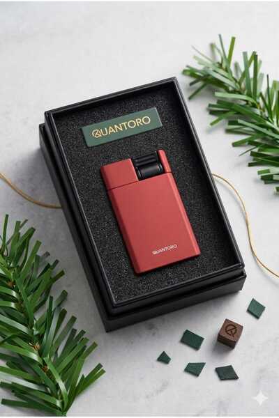 Quantoro Premium Seri Doldurulabilir Gazlı Perde Alev Black Çakmak (Özel Kutulu)
