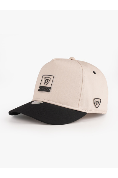 RustandRich Women's Men's Beige Black Trucker Hat Curved Visor Urban Collecti...