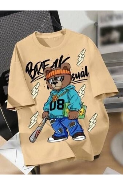 valeriae Tricou cu mânecă scurtă, croială lejeră, premium, cu imprimeu special