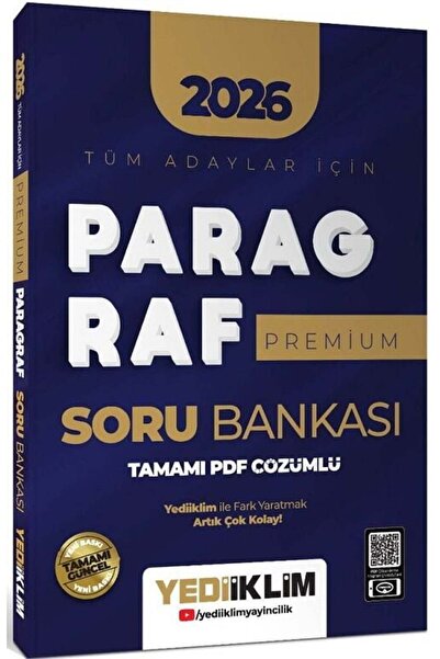 Yediiklim Yayınları Yediiklim 2026 KPSS MEB-AGS DGS ALES TYT AYT MSÜ Paragraf...