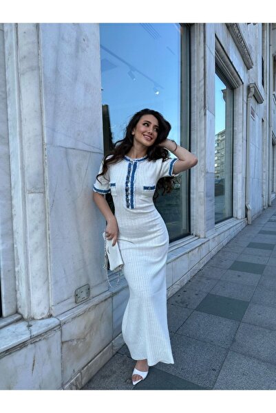 Abalı Yeni sezon yazlık uzun elbise👒👑