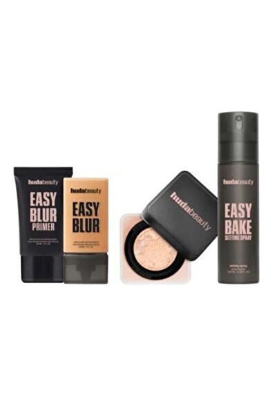 Al Huda Beauty (بودرة كاب كيك + مثبت مكثف + كريم أساس 310 جرام + برايمر) مجمو...