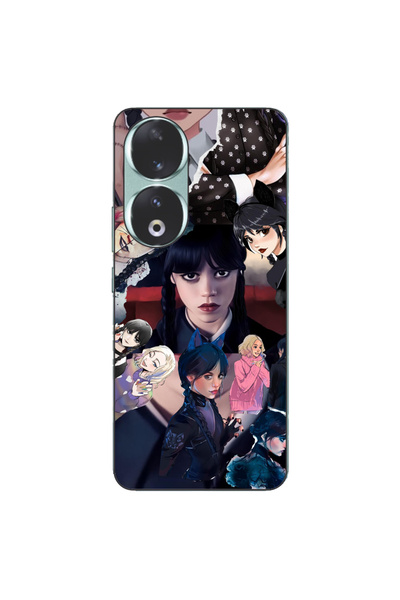OEM Husa compatibila cu Honor 90 5G Silicon Gel Tpu Model Wednesday Addams Co...