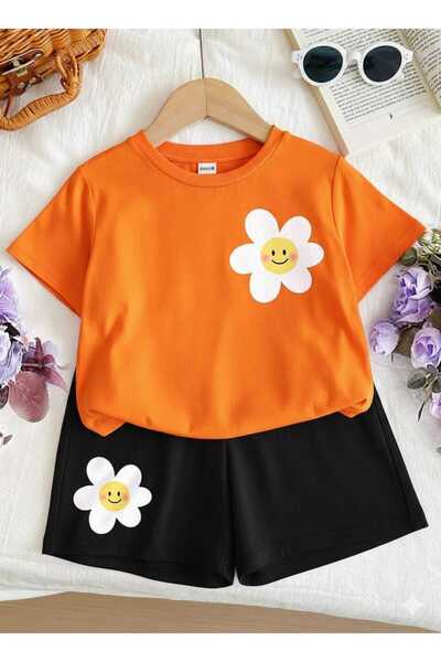 NC Nicee Clothes Summer Children's T-Shirt Shorts Unisex (Daisy Print)