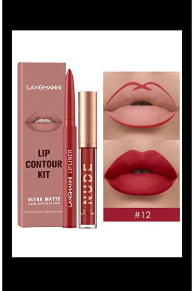 Langmanni Liquid Rouge 2.5 ml +Lip Wax Pen 1g Grade # 12