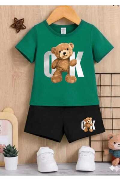 NC Nicee Clothes Tricou și pantaloni scurți de vară pentru copii, unisex (imp...