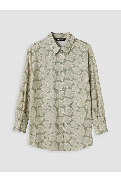LC Waikiki LCW Modest Patterned Oversize Women's Shirt Tunic