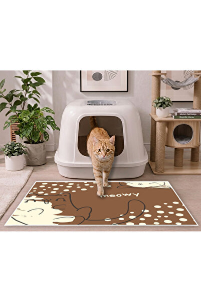 Harika bir ev KEDİ VE KÖPEK TUVALETİ KUMU PASPASI 40X50 CM HAYVAN MATI (MEOWY...