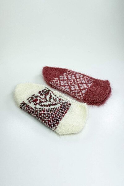 atastore2017 2 Pairs of Hand Knitted Winter Stylish Women's Wool Booties Set 2