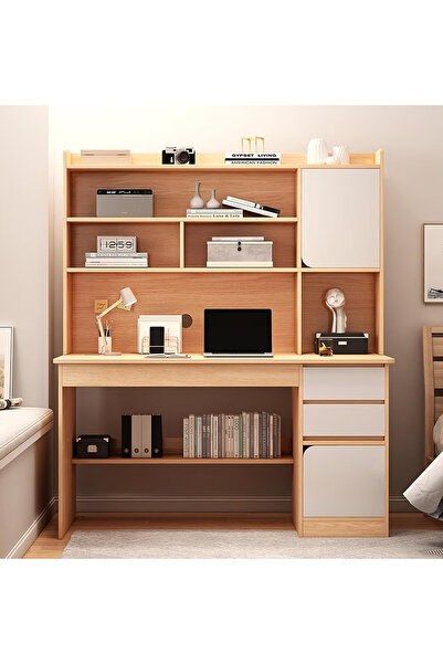 GGEROU Computer desk, large standing desk, durable wooden desk for the home, ...