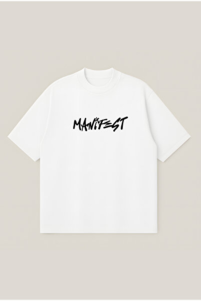 Moon Dancer Manifest Baskılı Oversize Boxy Kesim Unisex %100 Pamuklu Baskılı ...