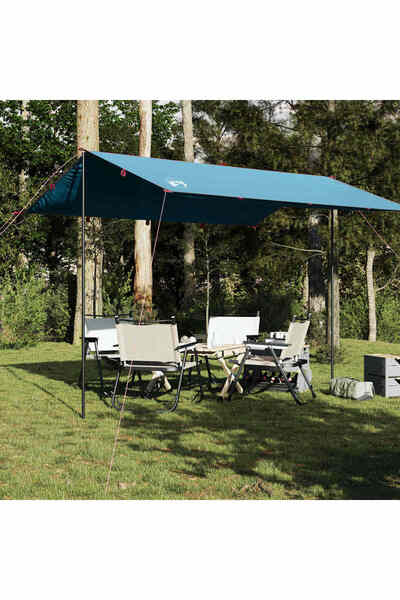 vidaxl Prelata de camping, albastru, 360x294 cm, impermeabila