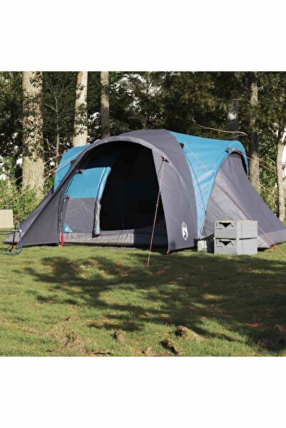 vidaxl Cort de familie cupola, 6 persoane, albastru, impermeabil