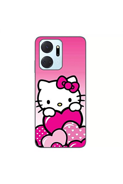 OEM Husa compatibila cu Honor X7a Silicon Gel Tpu Model Hello Kitty Pink Hearts
