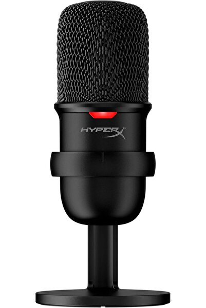 HyperX SoloCast microfon USB pentru gaming si streaming, Cardioid, Tap-to-Mut...