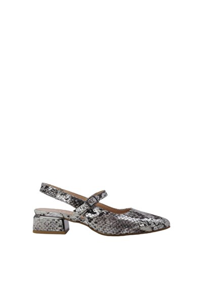 ALBİNİ Women's Genuine Leather Thick Heeled Shoes