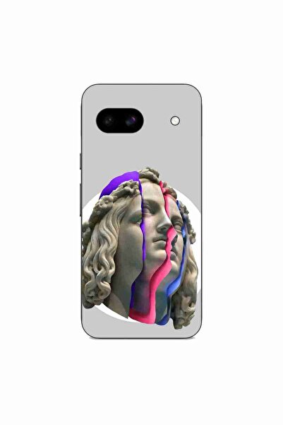 OEM Калъф, съвместим с Google Pixel 8A, силиконов гел TPU, с десен Неонови руини