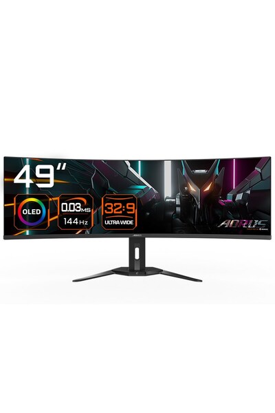 Gigabyte Monitor de gaming OLED curbat CO49DQ - 5120x1440 (DQHD) 1800R 144Hz ...