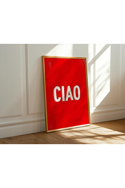 Tuba Decor Tablou dintr-o singură bucată cu ramă din lemn ciao