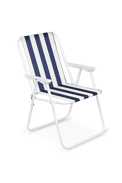 Vilde Folding tourist chair, striped, 58 × 52.5 × 74 cm