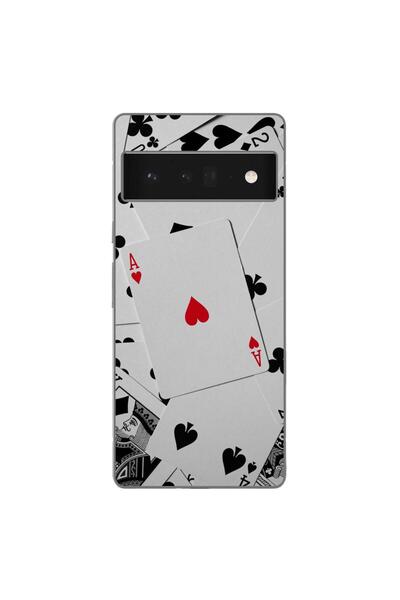 OEM Husa compatibila cu Google Pixel 6 Pro Silicon Gel Tpu Model Carti Poker