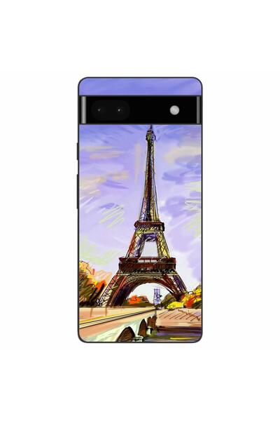 OEM Husa compatibila cu Google Pixel 6A Silicon Gel Tpu Model Desen Turnul Ei...