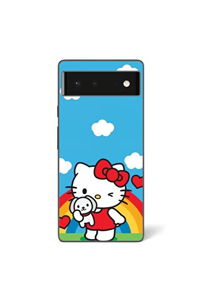 OEM Husa compatibila cu Google Pixel 6 Silicon Gel Tpu Model Hello Kitty Rainbow