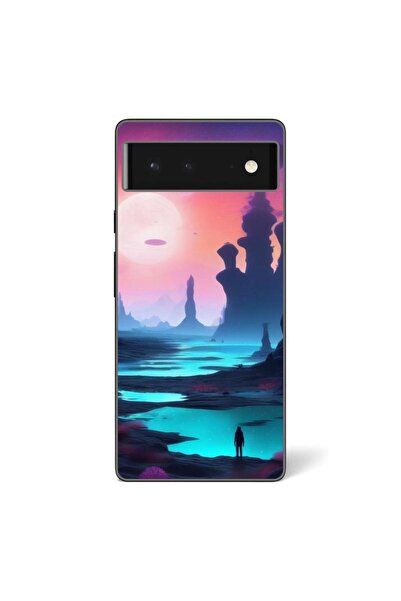 OEM Husa compatibila cu Google Pixel 6 Silicon Gel Tpu Model Mystic Planet