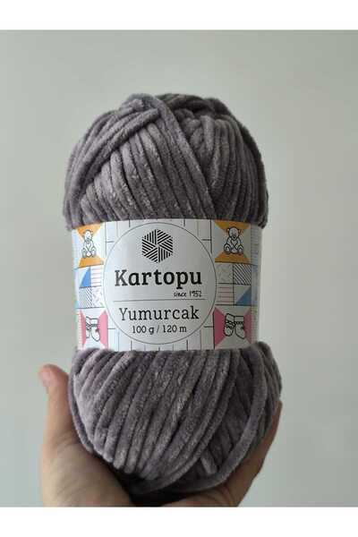 Kartopu Yumurcak Knitting Yarn 100 Gr K951 Dark Gray Lot 73517