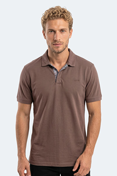 Slazenger Tricou maro cu guler polo pentru bărbați ZODIACS