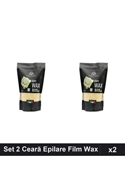 global fashion Set 2 Ceară Epilare Film Wax 450g, Ciocolată Albă, Epilat Prof...