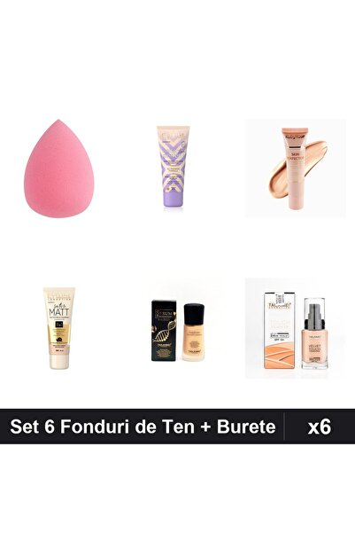 Eveline Set 6 Fonduri de Ten Beige, Better Perfect + Ruby Rose + TLM Serum SPF15