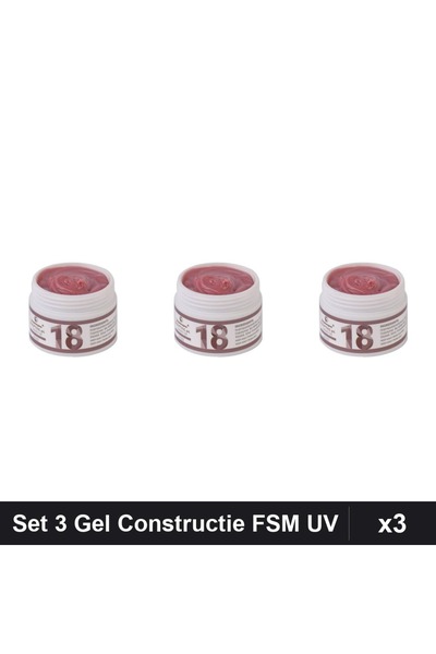 FSM Set 3 Gel Constructie UV LED 50g, Builder Gel Manichiura Profesionala
