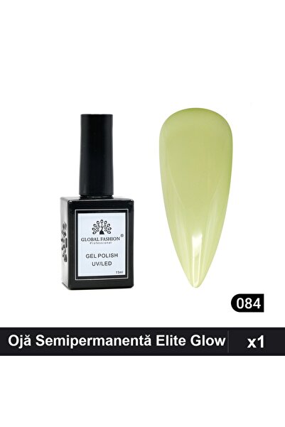 global fashion Ojă Semipermanentă Elite Glow 15ml, Gel Polish UV/LED Manichiură