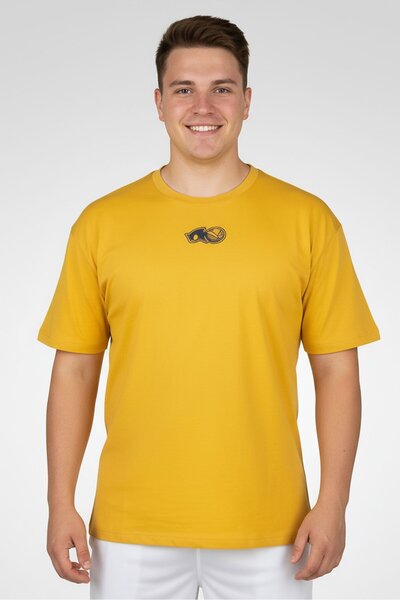 Puma x Sonic Men Sportswear Fit Short Sleeve Outdoor T-Shirt, Mustard