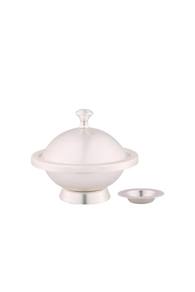 ALSAIF Iron Round Shape Date Bowl Size: Small, Color: Matt Silver