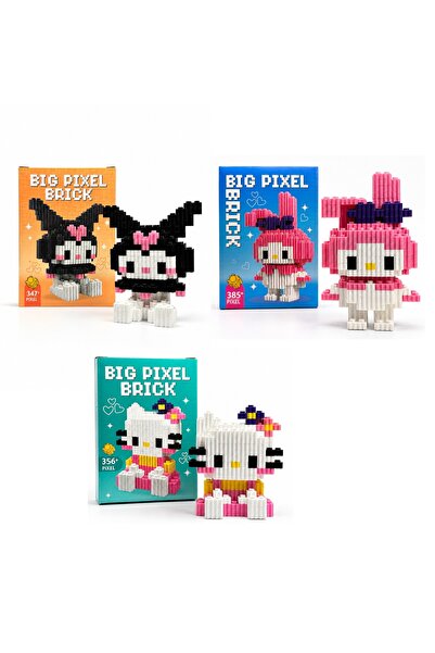 NETAVANTAJ Kuromi Hello Kitty My Melody Tasarımlı Büyük Parçalı Blok Oyuncak ...
