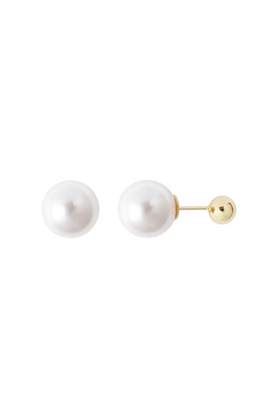 Lisa&Co. Cercei Argint Ball Pearl Argint placat cu aur galben / Shellpearls