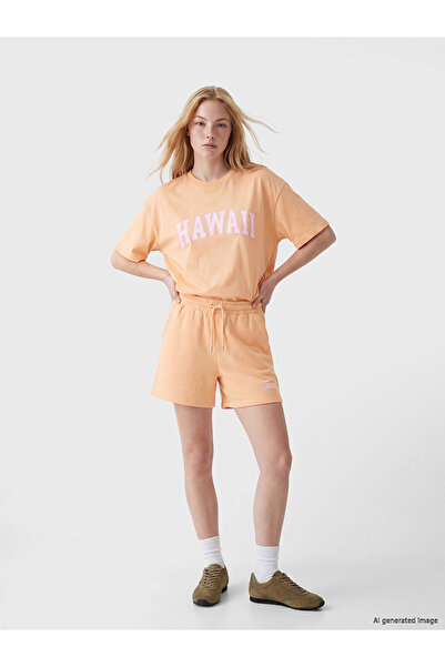 LC Waikiki NEVAVM شورت نسائي ناعم الملمس مع حزام خصر مرن