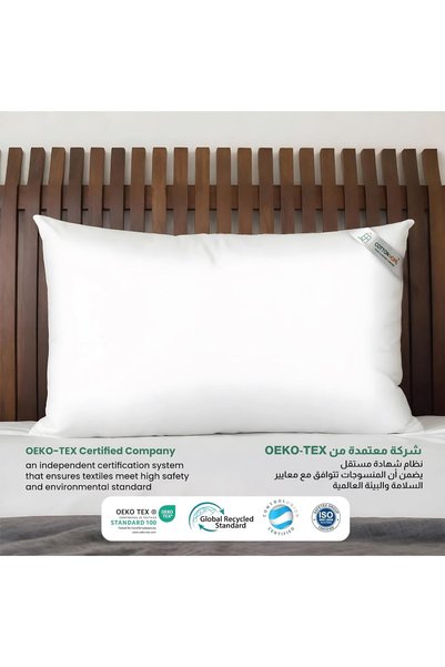 COTTON HOME ® Comfort Pillow 50 X 75 cm Bed Pillows for Sleeping Standard Microfiber Hotel Luxury (White) Pack of 2
