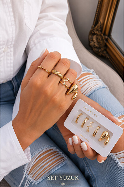 Jack Ferrero Gold Color Ring Set