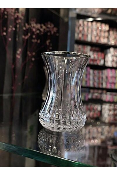 Paşabahçe incebelli Lizbon platin yaldızlı kristal çay bardağı 6’lı 130cc