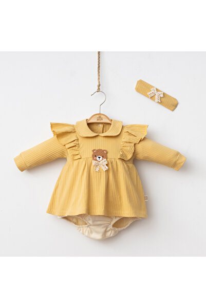 MİNİZEYN TEKSTİL Miniycool 9007 Mnz Marka Cute Bear 6-9 Ay Romper Tulum
