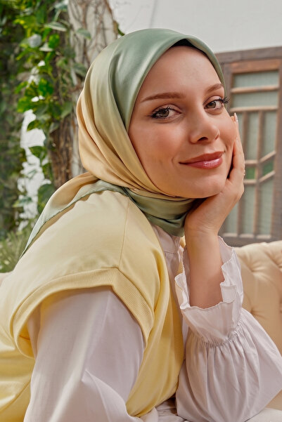 Eşarp Sokağı Gradient Soft Cotton Scarf Khaki-Cream
