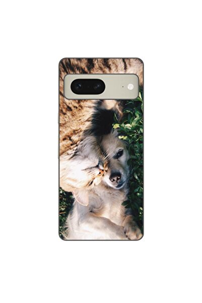 OEM Husa compatibila cu Google Pixel 8 Silicon Gel Tpu Model Caine si Pisica